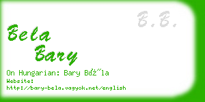 bela bary business card